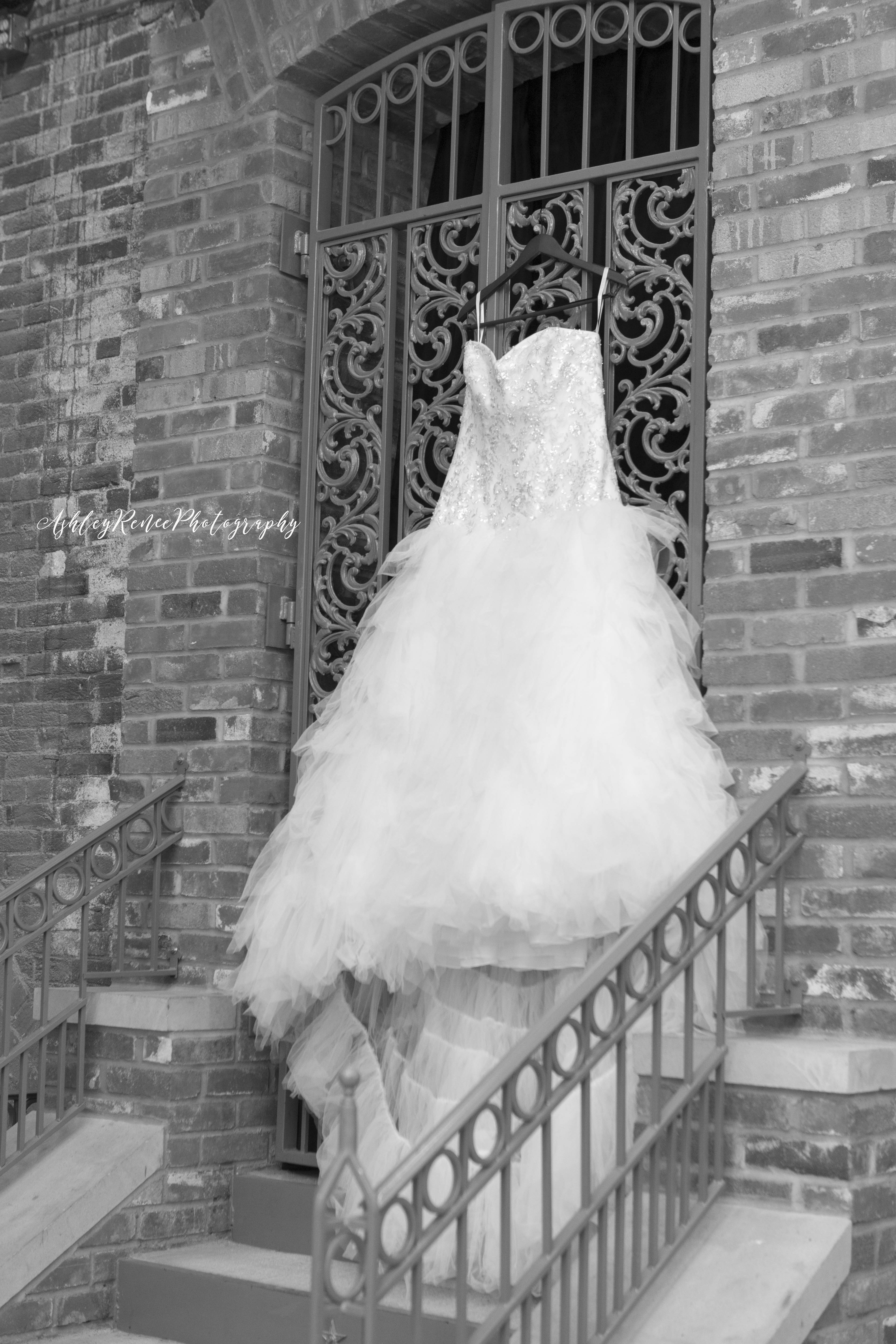 Mill Top Banquet Hall Noblesville Indiana wedding dress shot