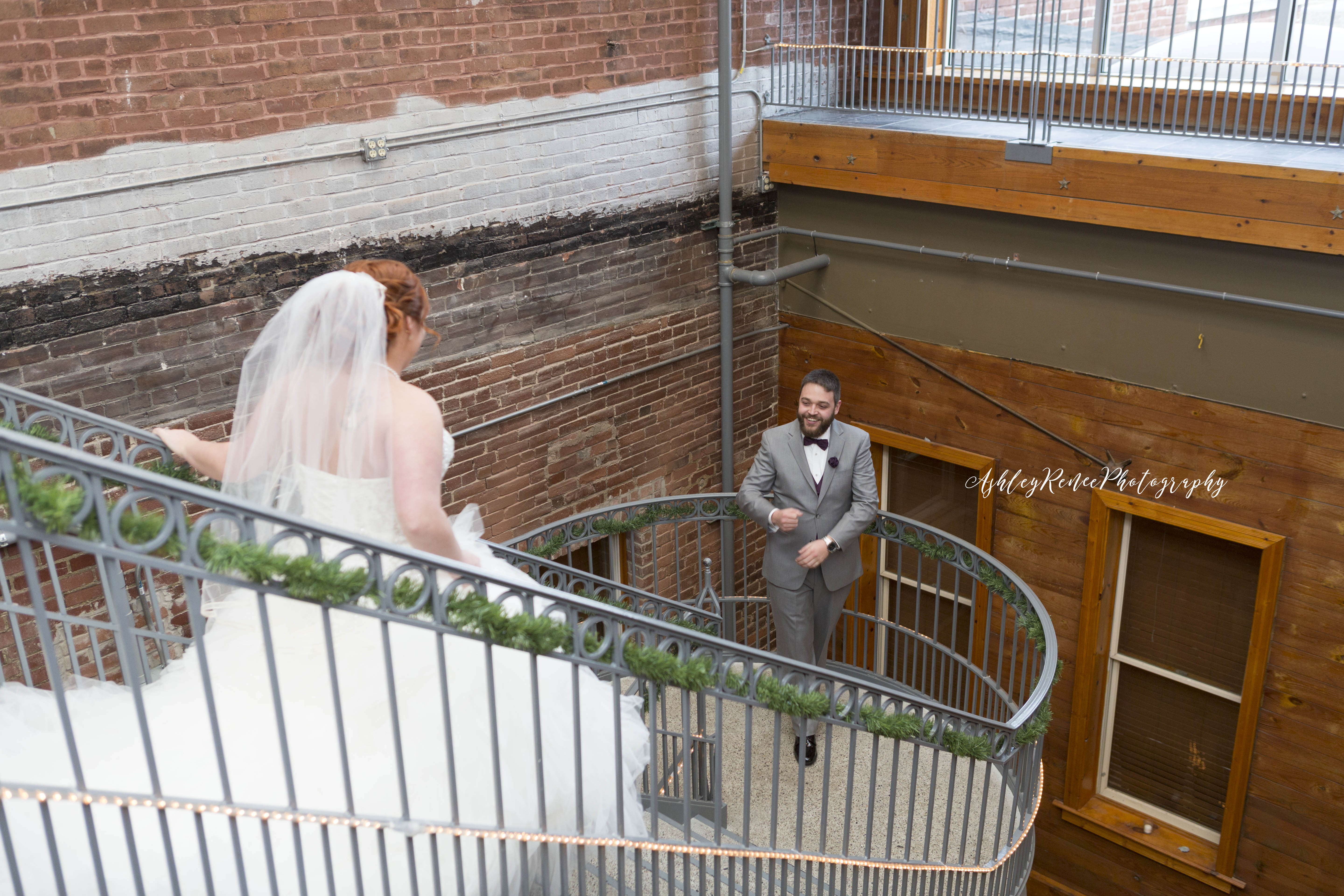 Mill Top Banquet Hall Noblesville Indiana wedding - first look 