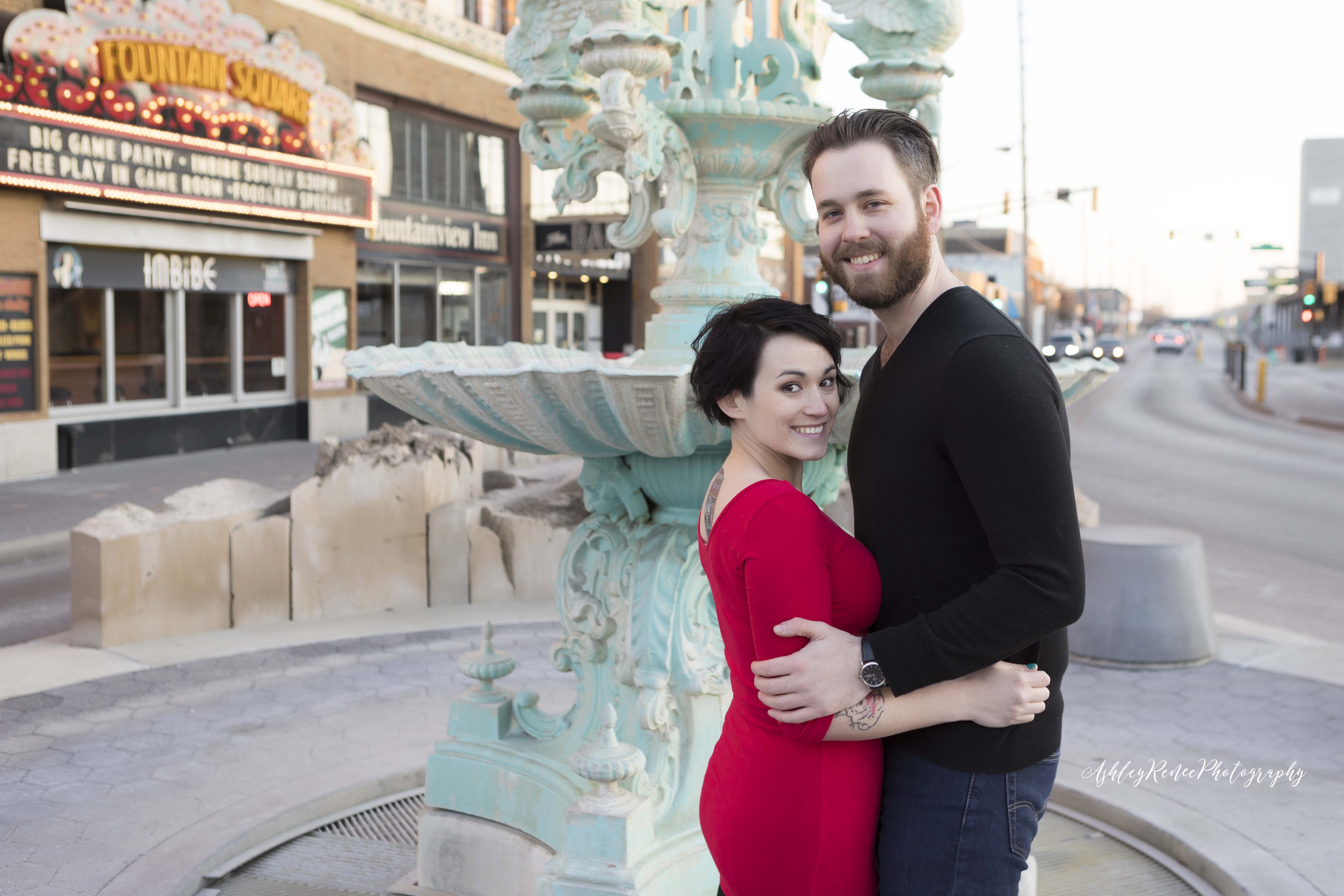 Fountain Square Indiana Engagement session