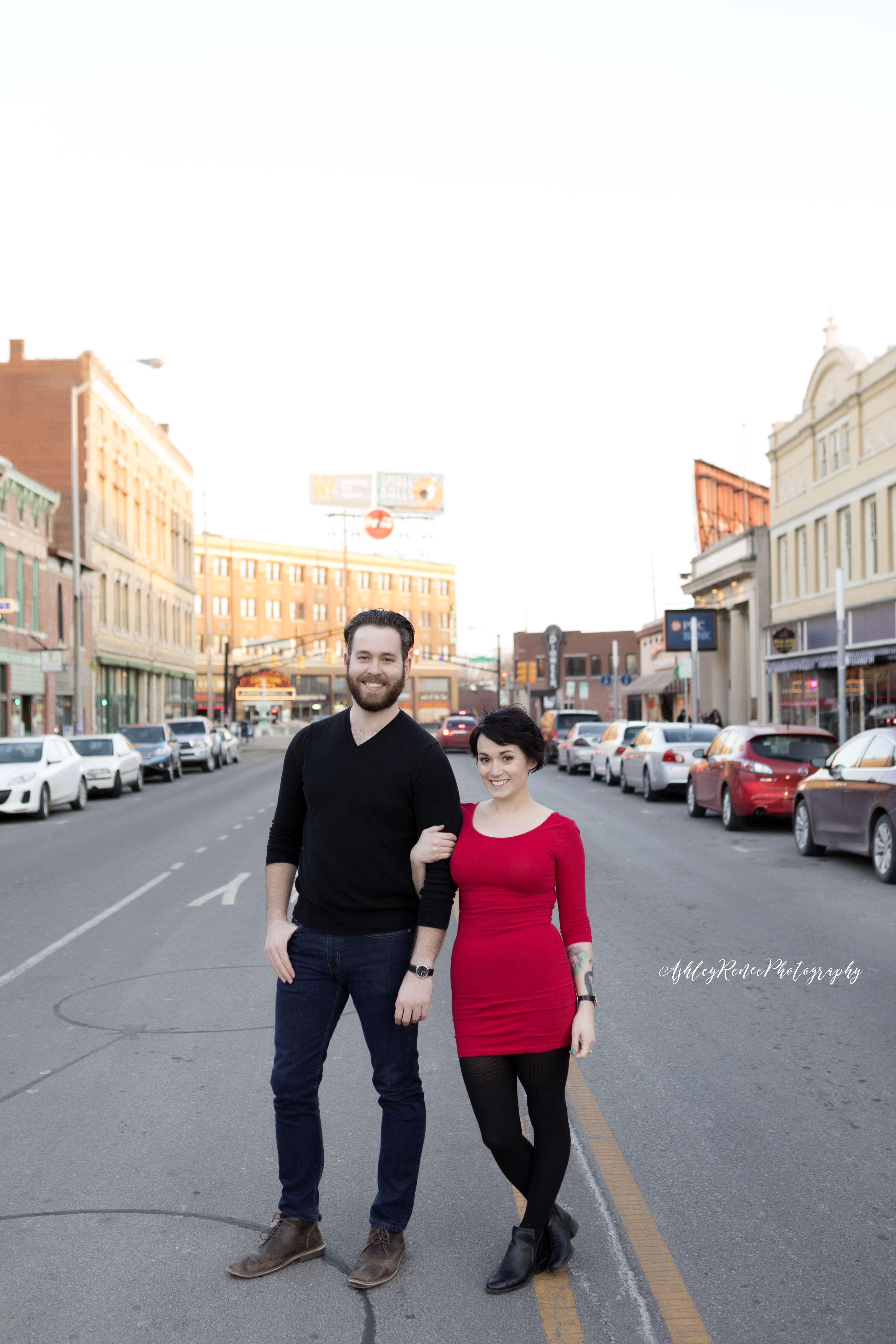 Fountain Square Indiana Engagement session