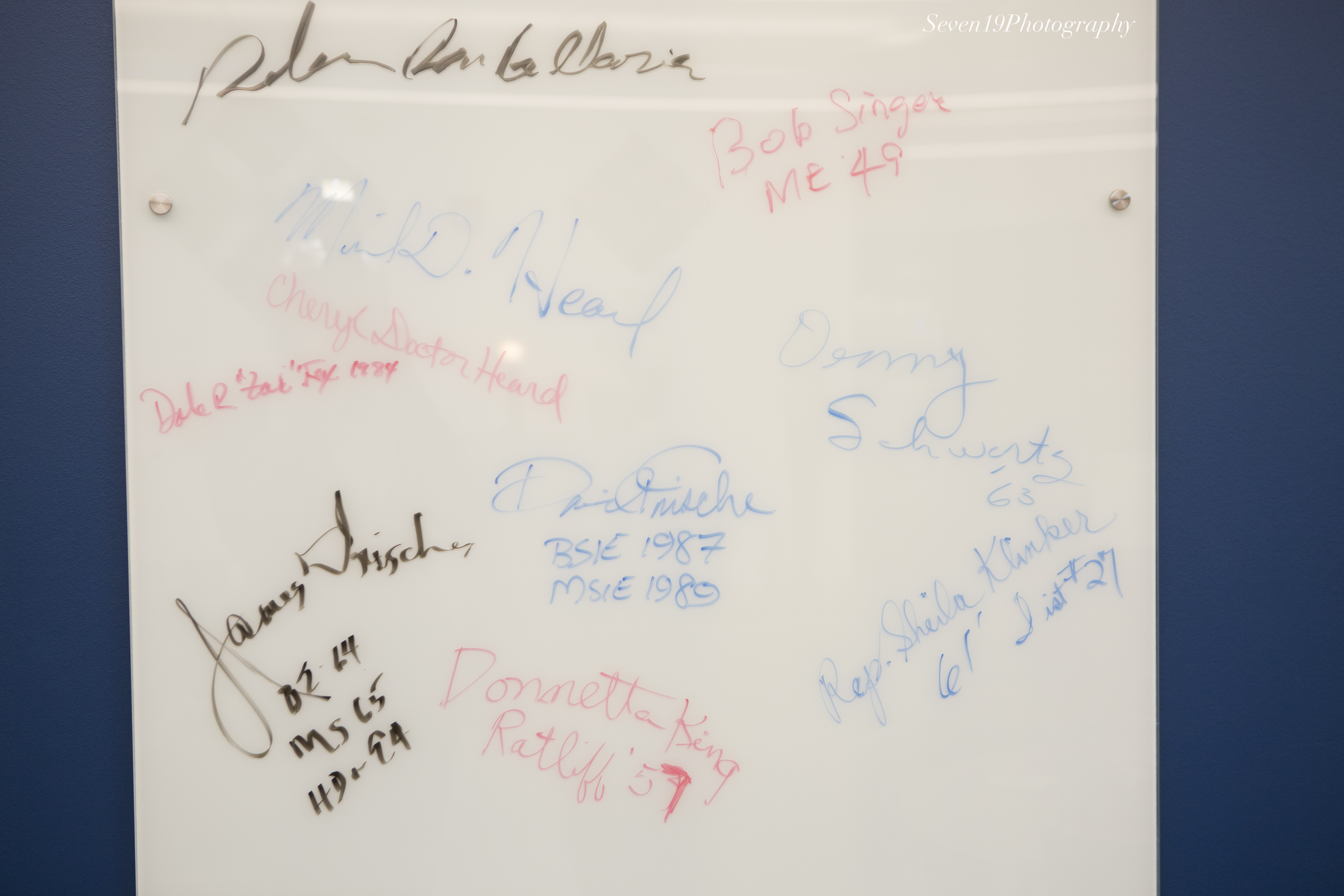 Some Alumni signed the dry erase board too <3